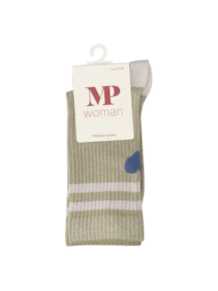 Kaki sokken met glitter Mp Denmark
