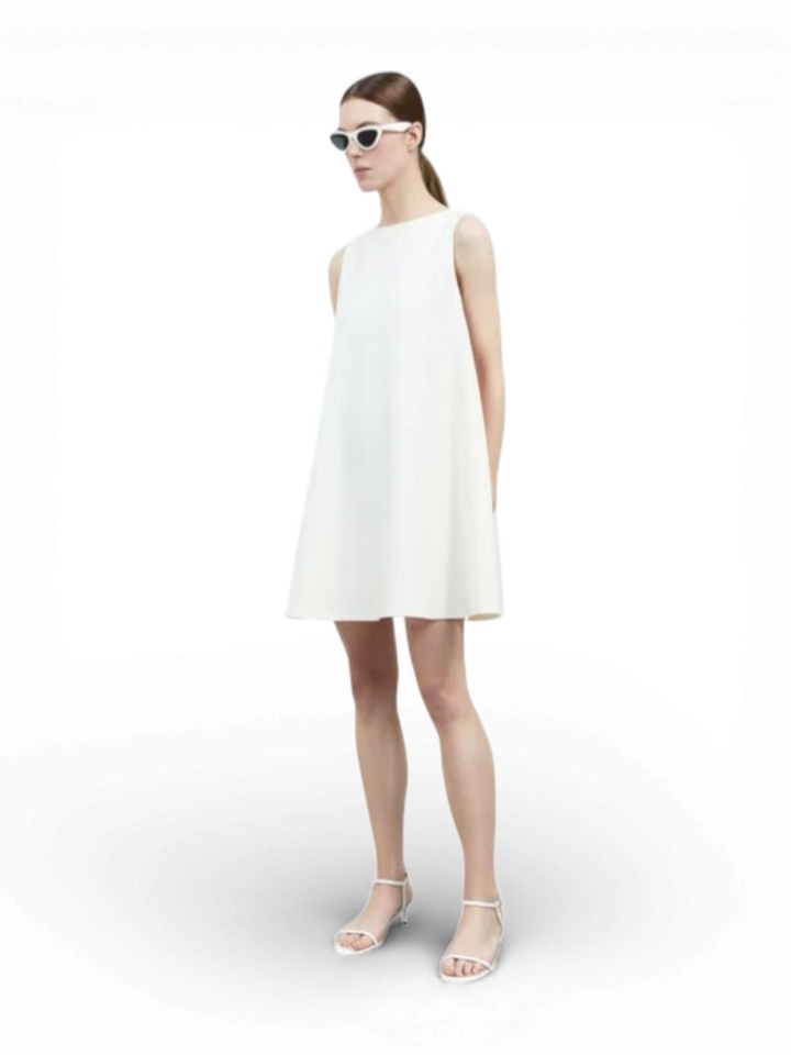 Ecru kleurige jurk Barbara Rhune 