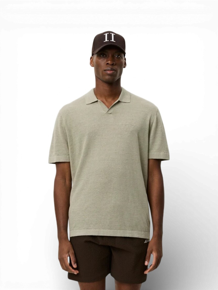 Groene linnen polo Les Deux