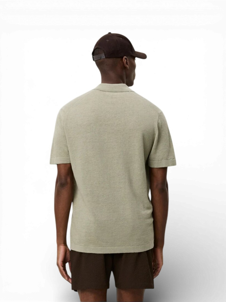 Groene linnen polo Les Deux