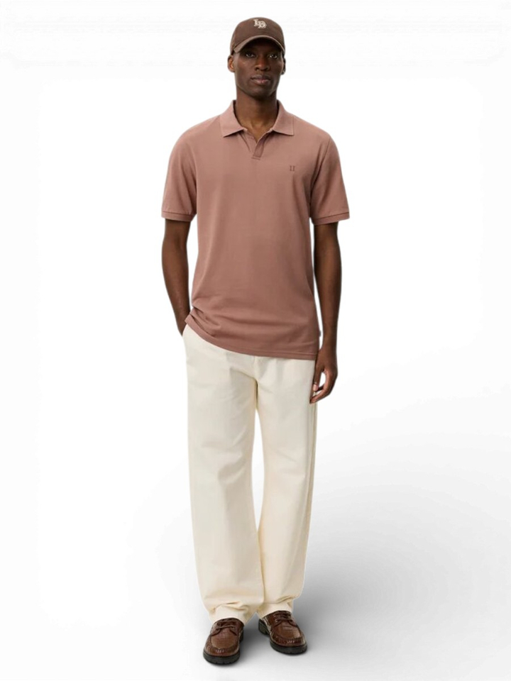 Cognac red kleurige polo Les Deux