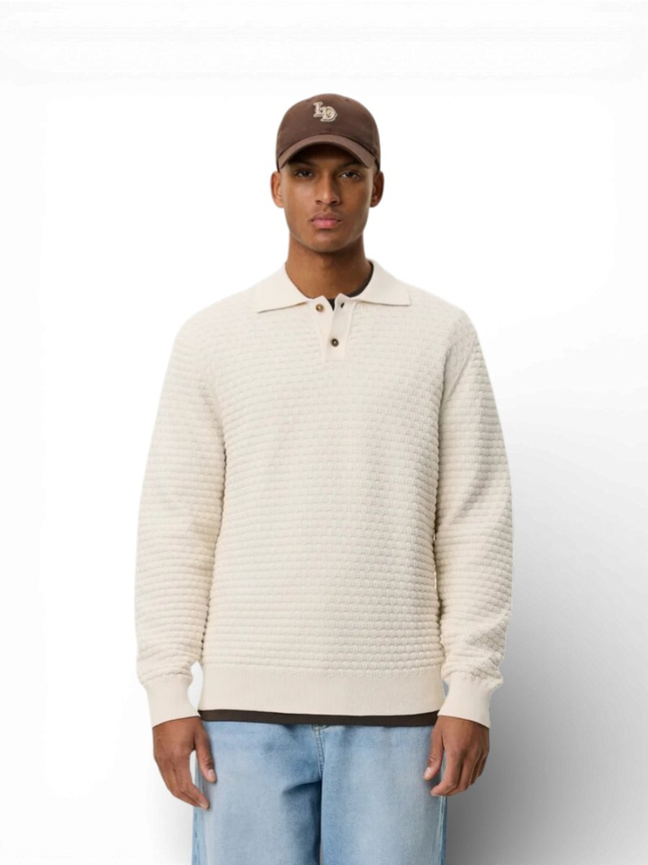 Beige polo trui Les Deux 