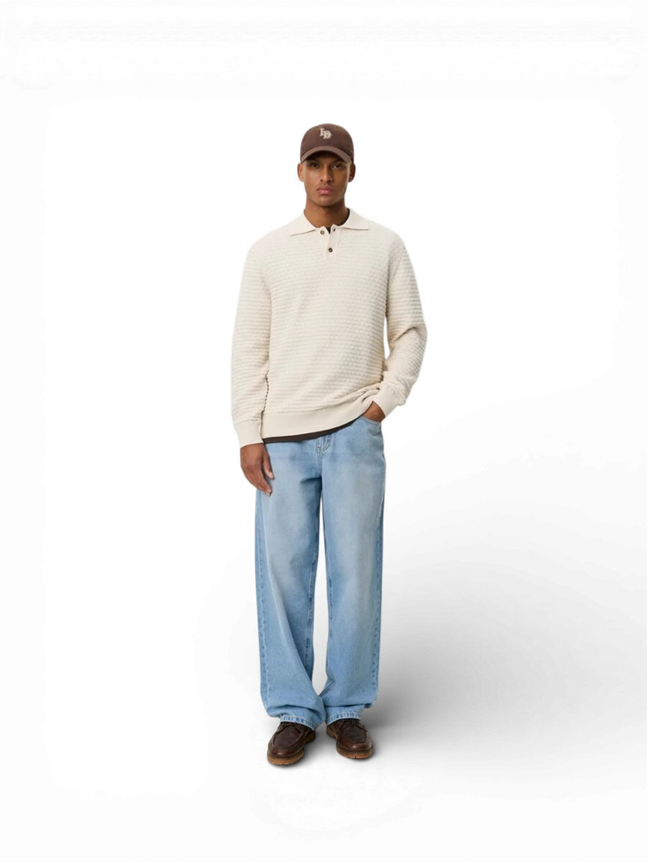 Beige polo trui Les Deux 