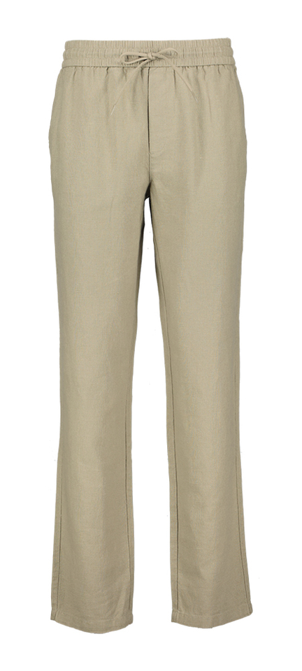Beige linnen broek met elastiek Les Deux 