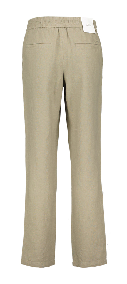 Beige linnen broek met elastiek Les Deux 