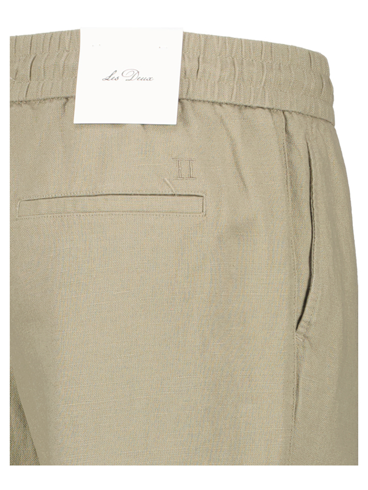 Beige linnen broek met elastiek Les Deux 