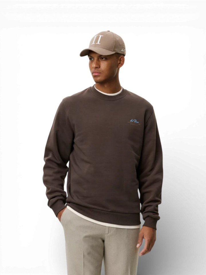 Donkerbruine sweater Les Deux 