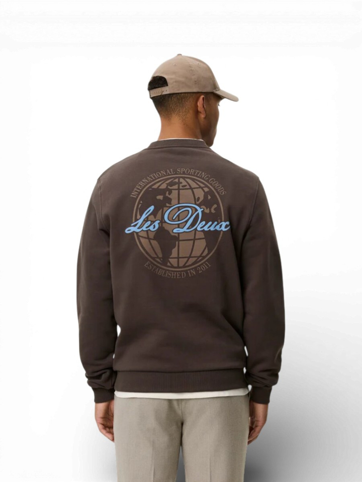 Donkerbruine sweater Les Deux 