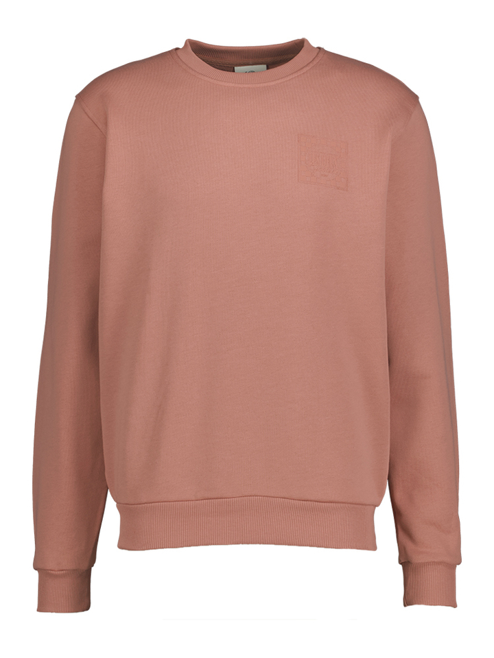 Roze sweater print en logo Les Deux