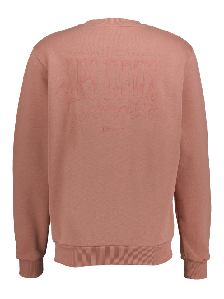 Roze sweater print en logo Les Deux