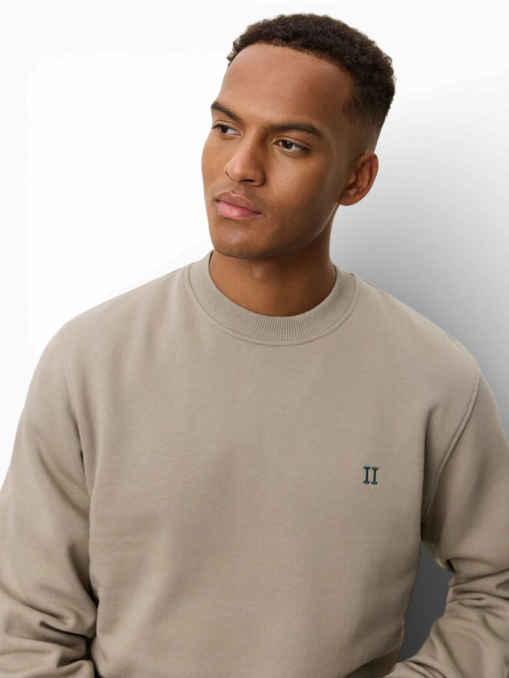 Groene Sweater met logo Les deux