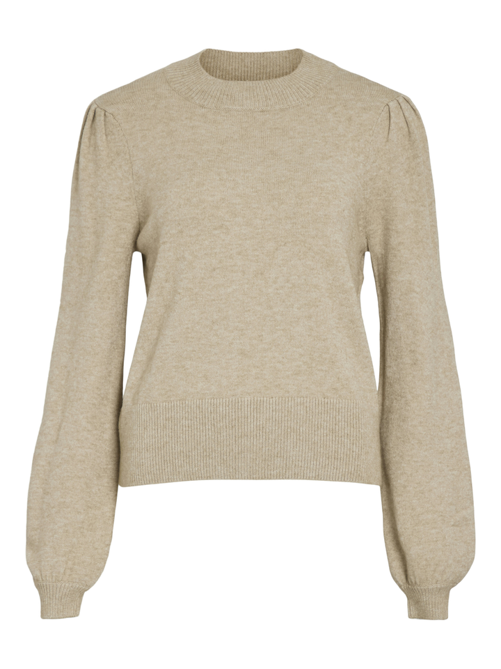 Beige trui met ronde hals Vila 