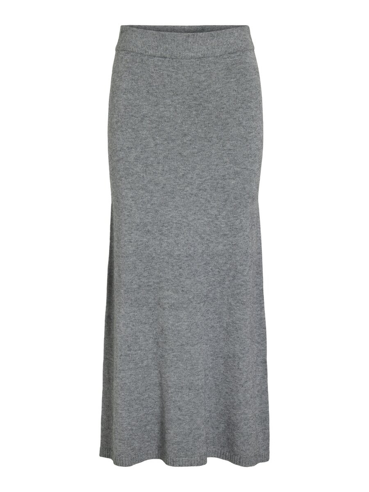 Grijze halflange rok met elastiek Vila 