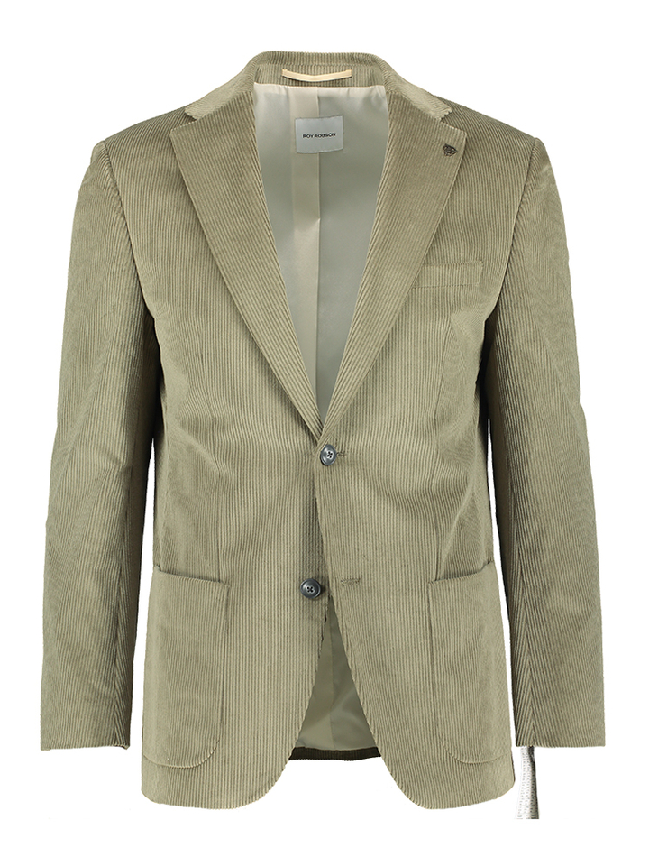 Groene blazer regular fit in ribfluweel Roy Robson 