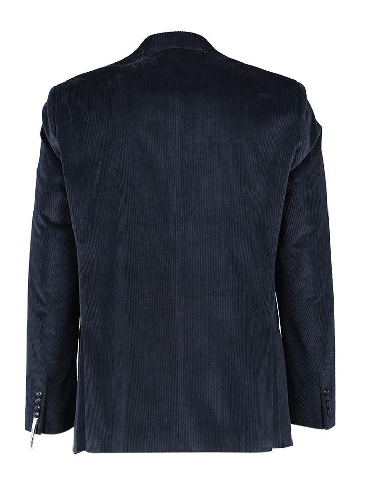 Donkerblauwe blazer in ribfluweel regular fit Roy Robson 