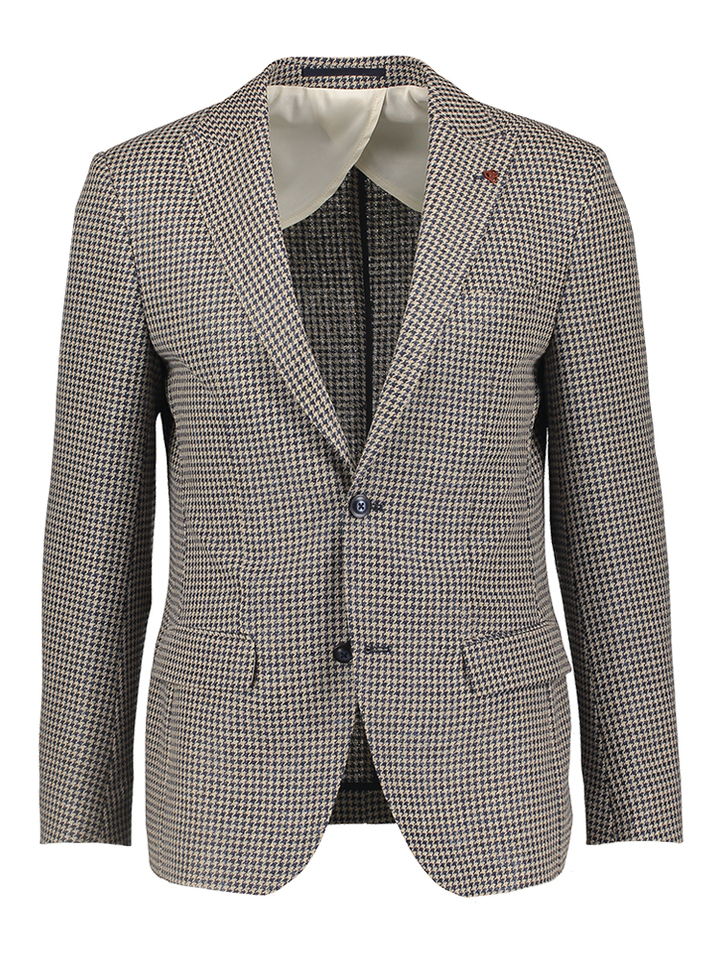 Multicolor blazer met blauw ruit patroon slim fit  Roy Robson 