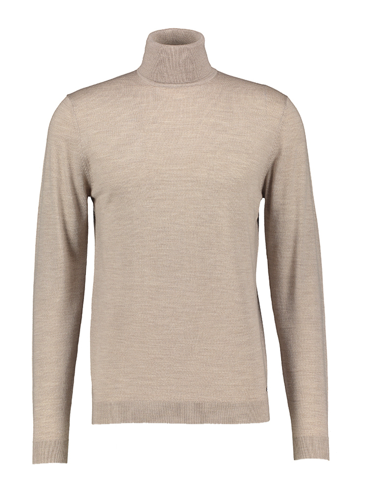 Lichtbeige trui met rolkraag Herren Roy Robson 