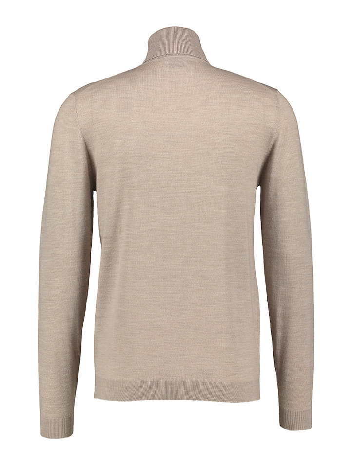 Lichtbeige trui met rolkraag Herren Roy Robson 