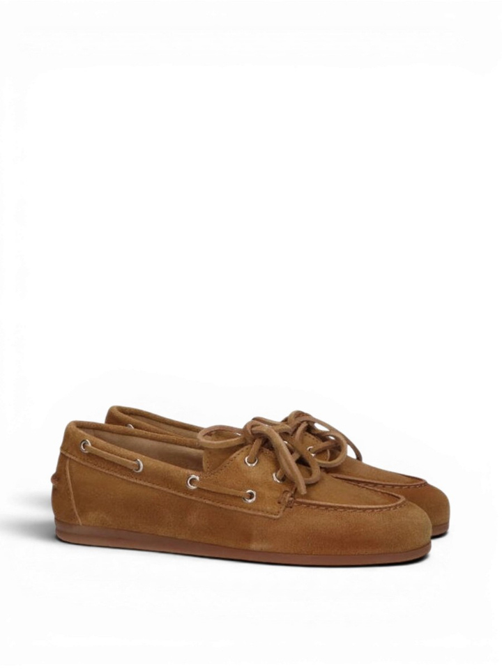 Brushed suede mocca Boatfloafer Posa