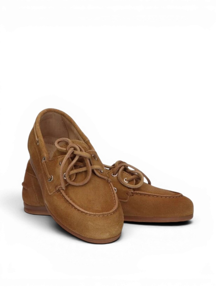 Brushed suede mocca Boatfloafer Posa