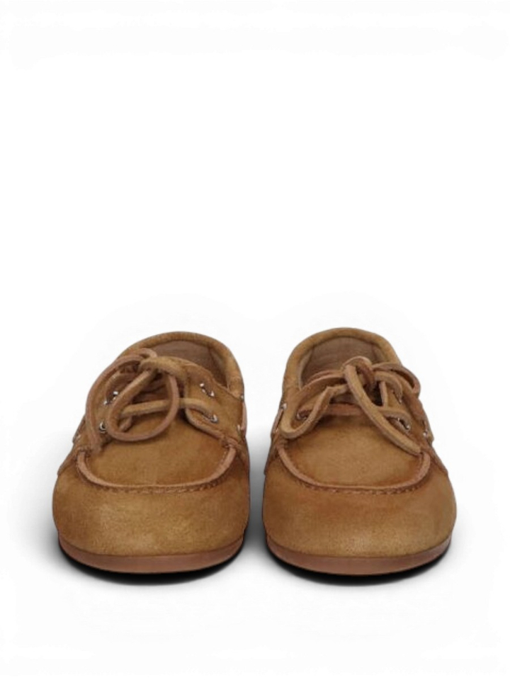 Brushed suede mocca Boatfloafer Posa