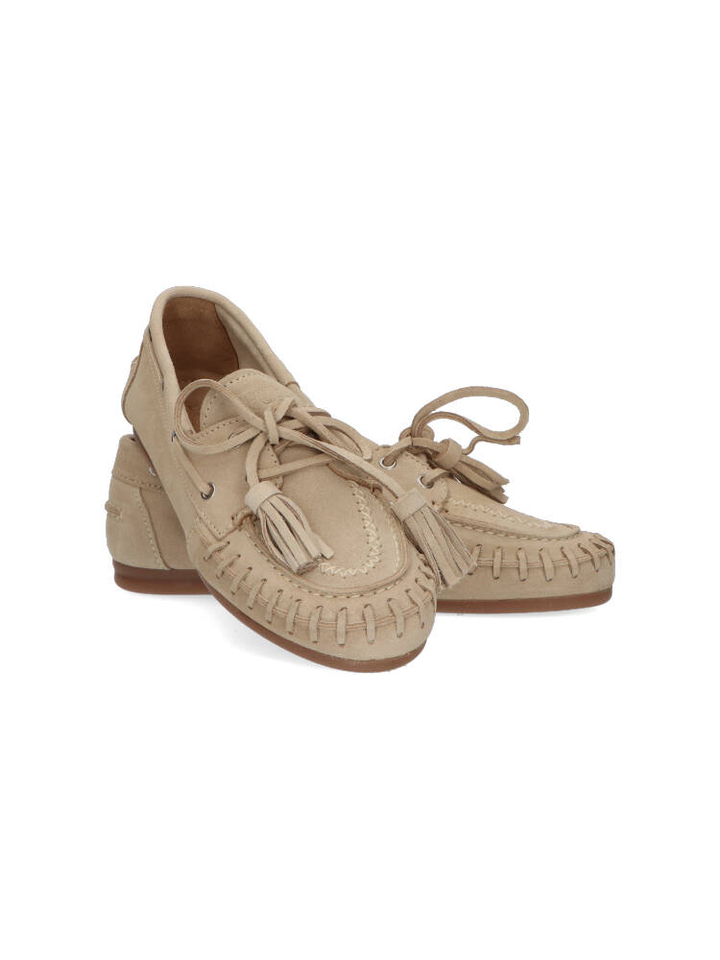 Light taupe suede Boatfloafer Posa