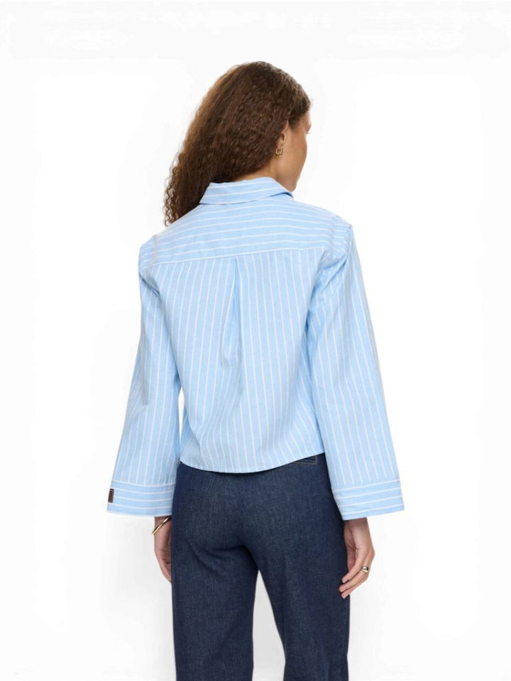 Blauwe gestreepte bloes Nu Kelsey Numph 