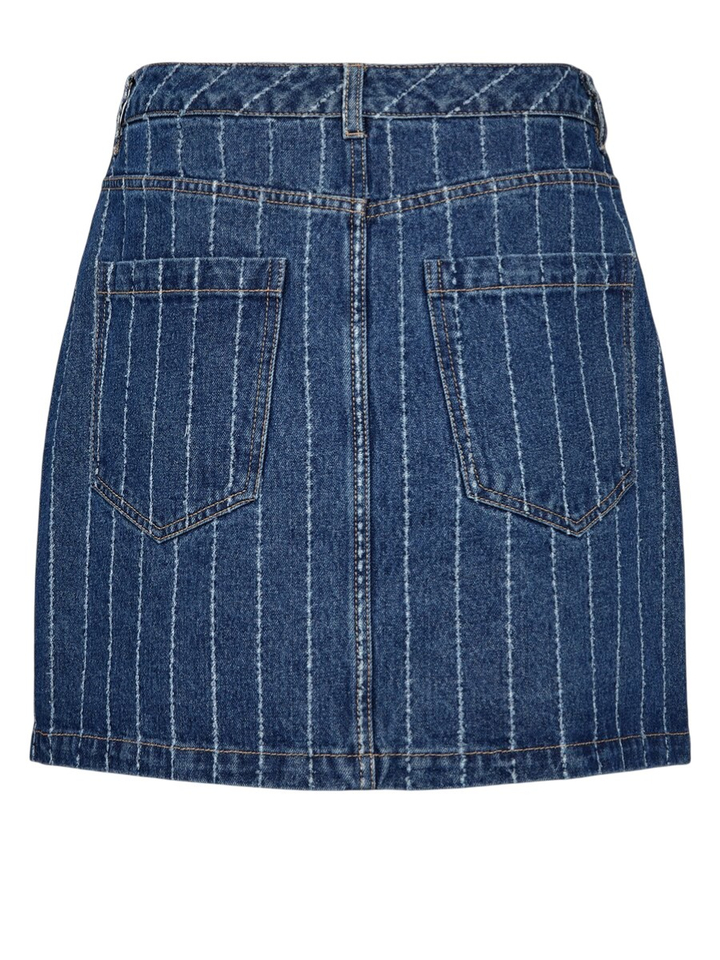 Blauwe jeansrok met streep detail Atlanta Numph