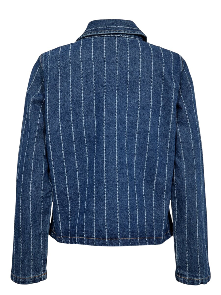 Blauwe jeansjas met streep detail Atlanta Numph