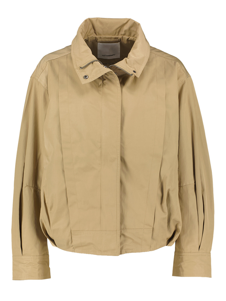 Beige jas met opstaande kraag Francis Co'Couture 