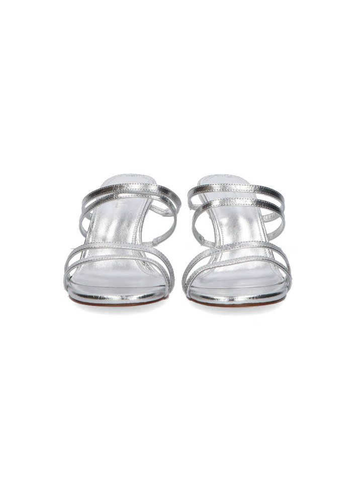 Zilver sandaal met hak TL weekend low Toral