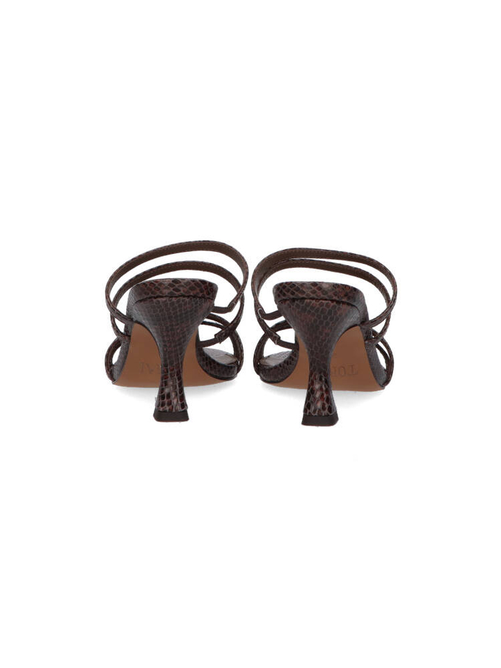 Snake sandaal met hak TL weekend low Toral 