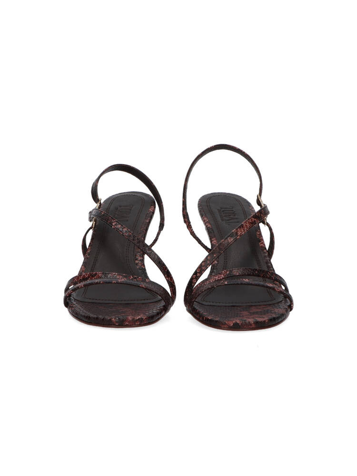 Sandalen in bruine dierenprint TL Luz Toral