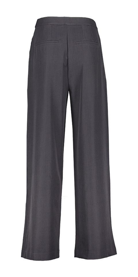 Grijze wijde broek met bandplooi Zalka Neo Noir