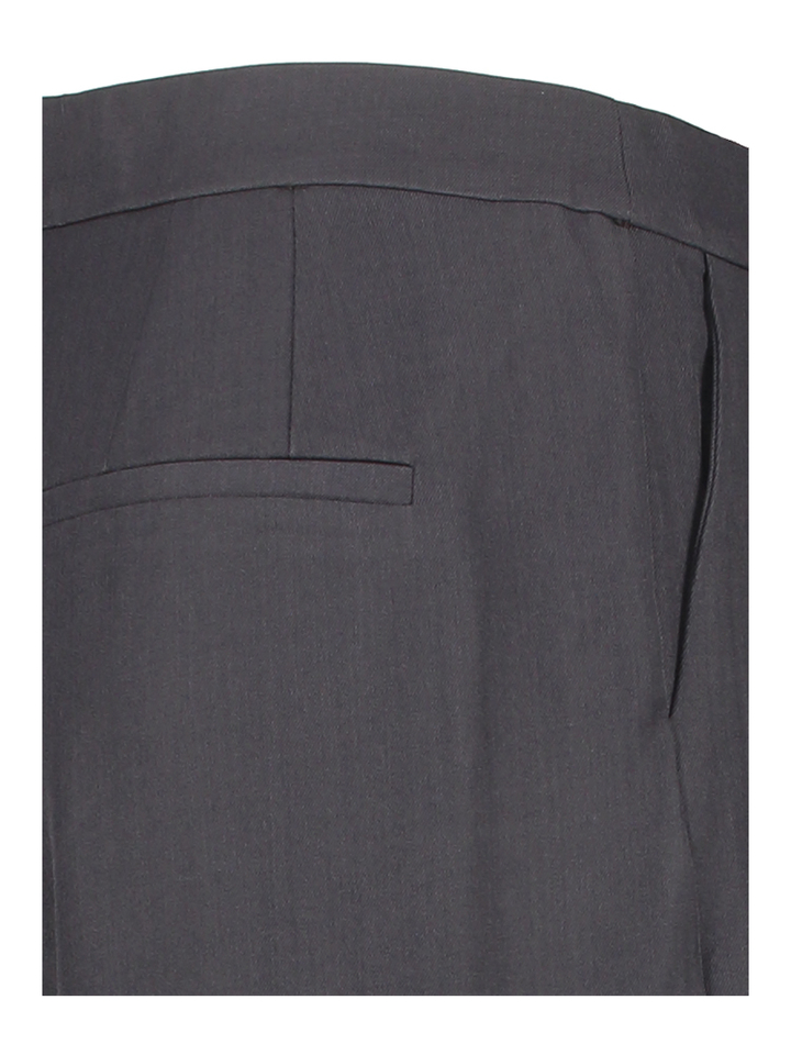 Grijze wijde broek met bandplooi Zalka Neo Noir