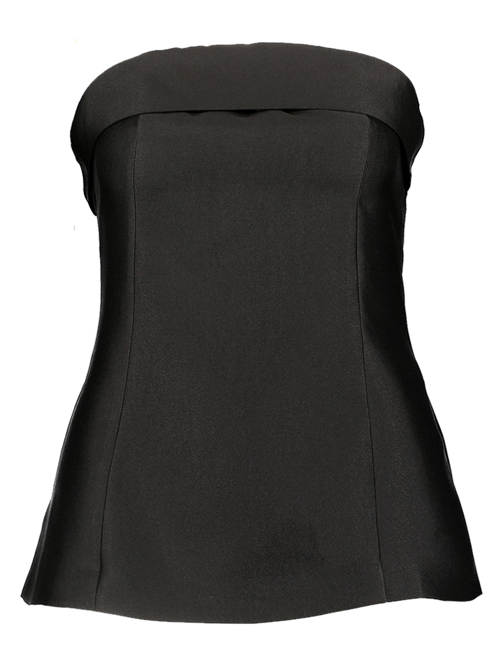 Zwarte top met boord detail Taleen Neo Noir