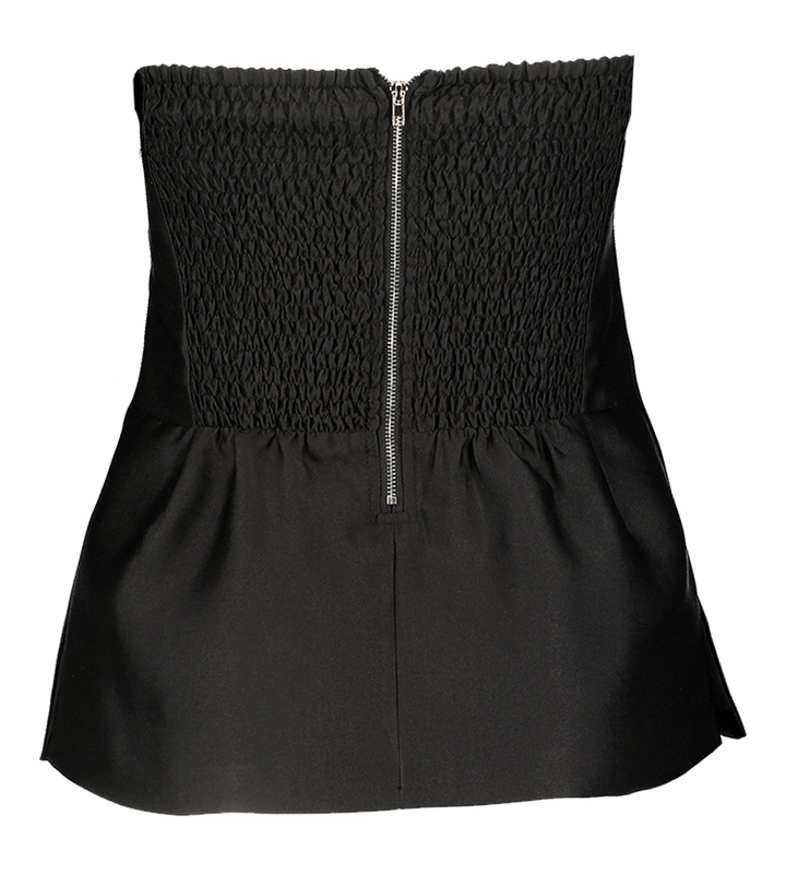 Zwarte top met boord detail Taleen Neo Noir