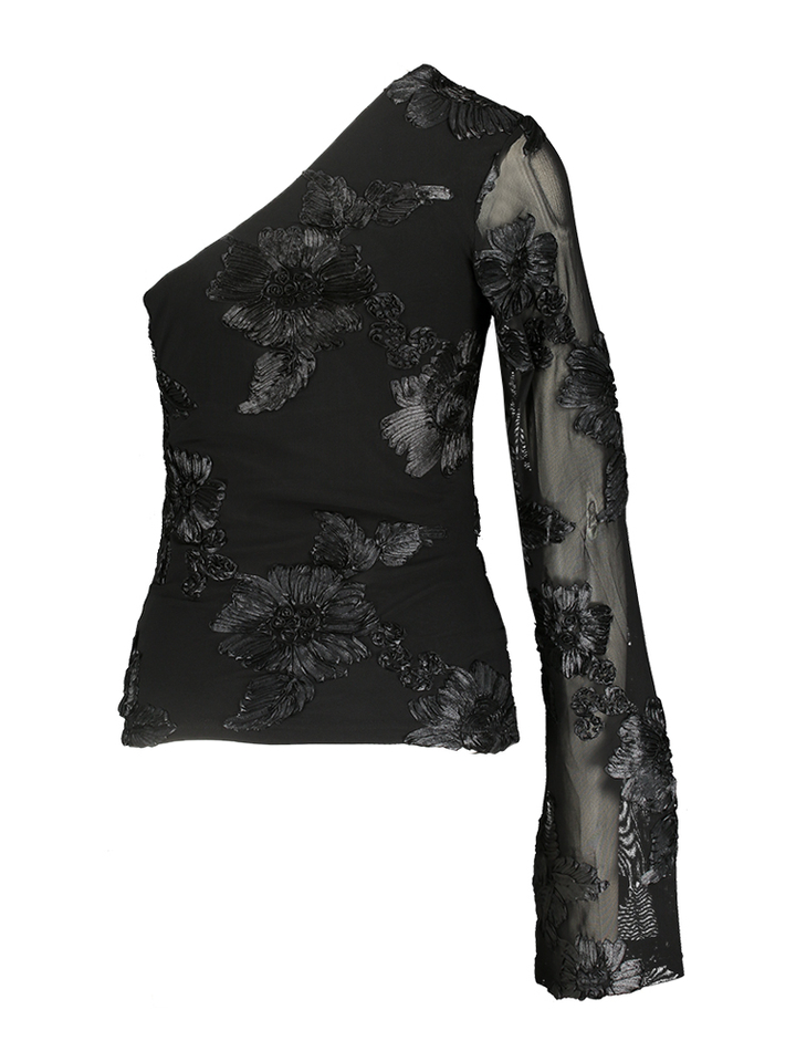 Zwart off shoulder top Friana Neo Noir