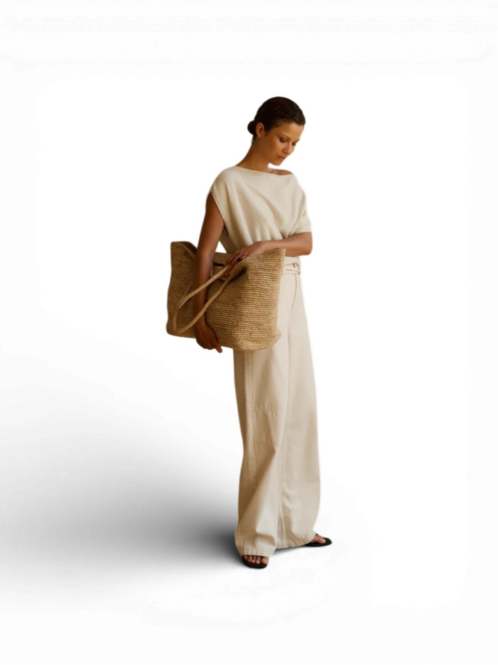 Beige trui met boothals Azai Club L'avenir 