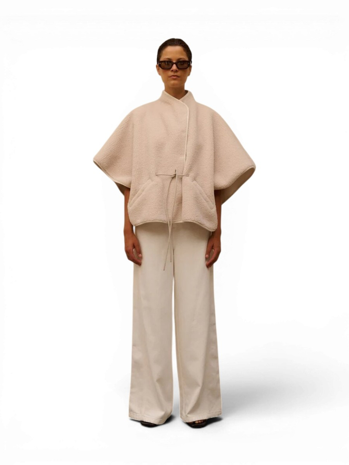 Beige jas in teddy Noelle Club L'avenir