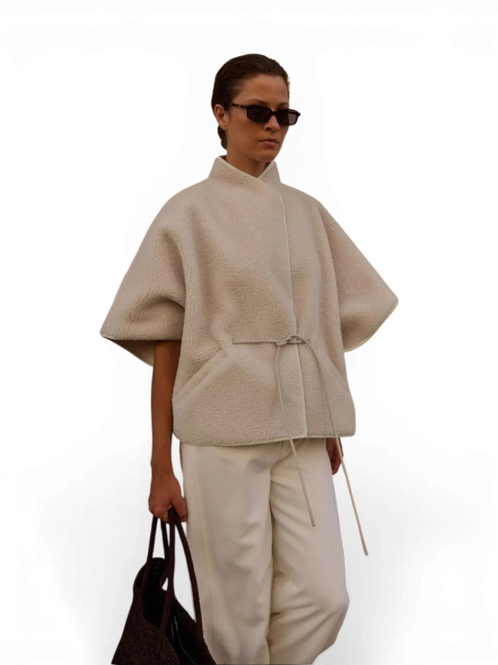 Beige jas in teddy Noelle Club L'avenir