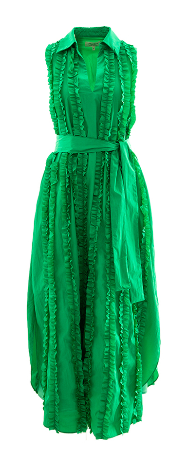 Groene feestelijke maxi-jurk Psophie