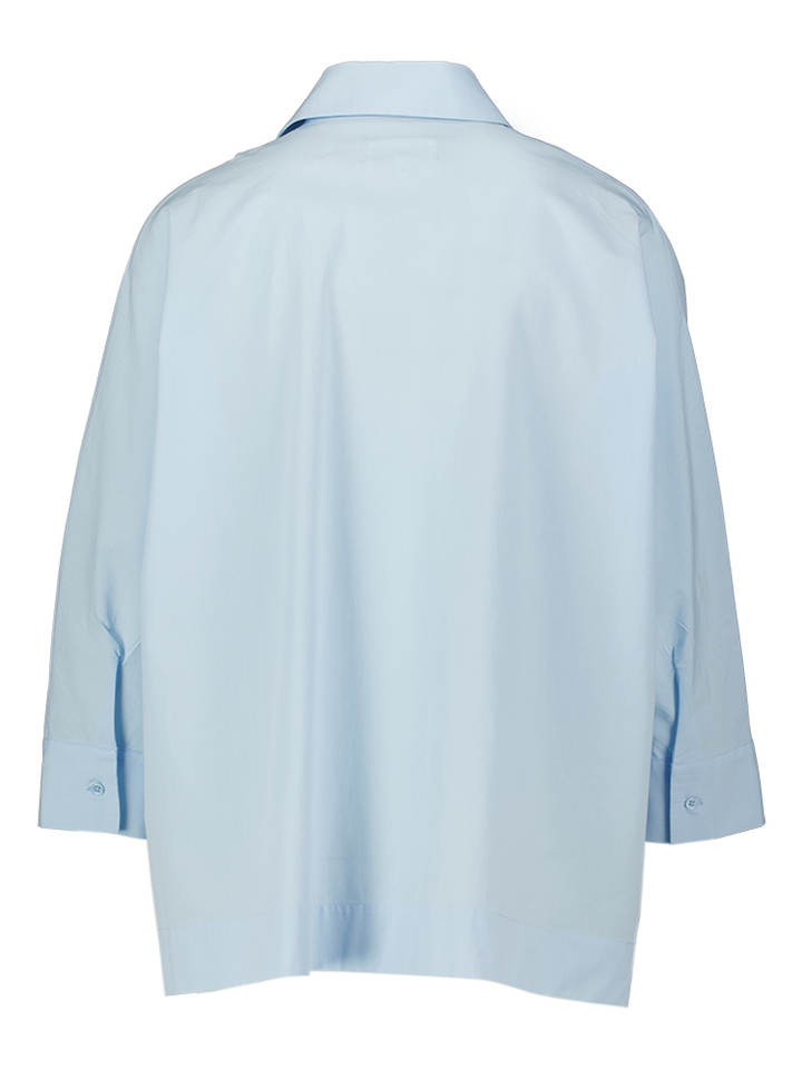 Blauwe blouse met print Psophia