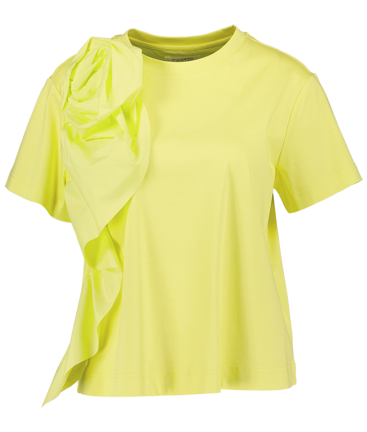 Gele T-shirt met ronde hals Psophia