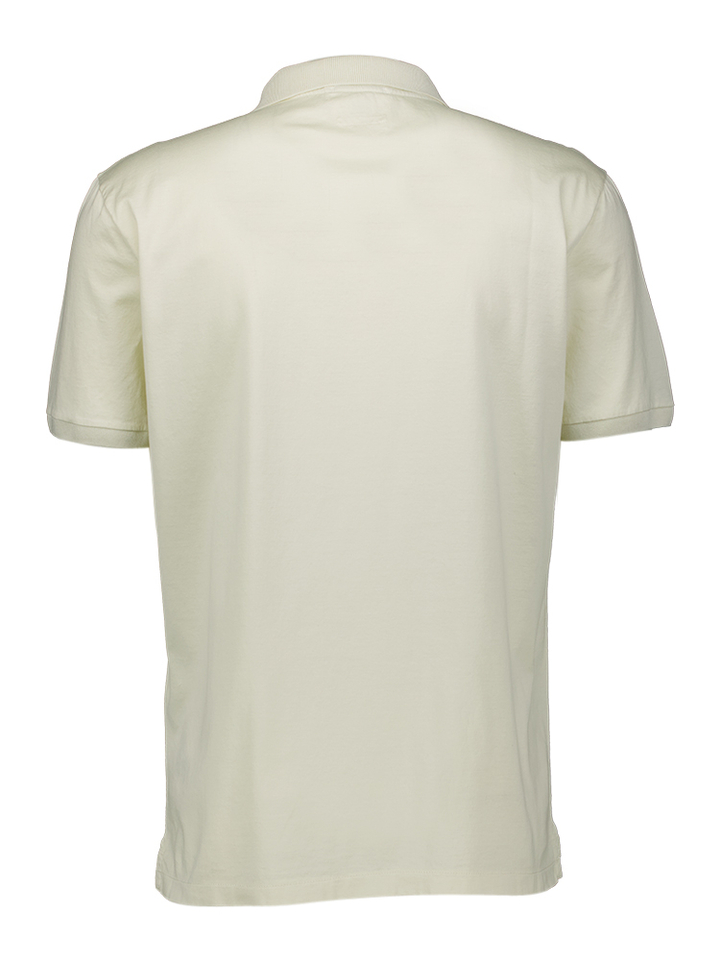Ecru polo korte mouw met logo Cp Company