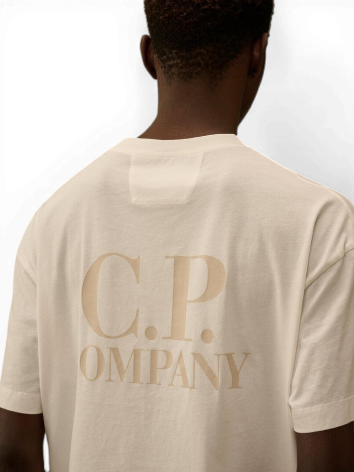 Witte t-shirt met print op rugzijde CP Company 