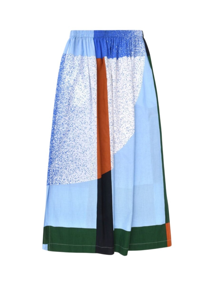 Blauwe rok met print Juliette Sunrise Ma Poesie