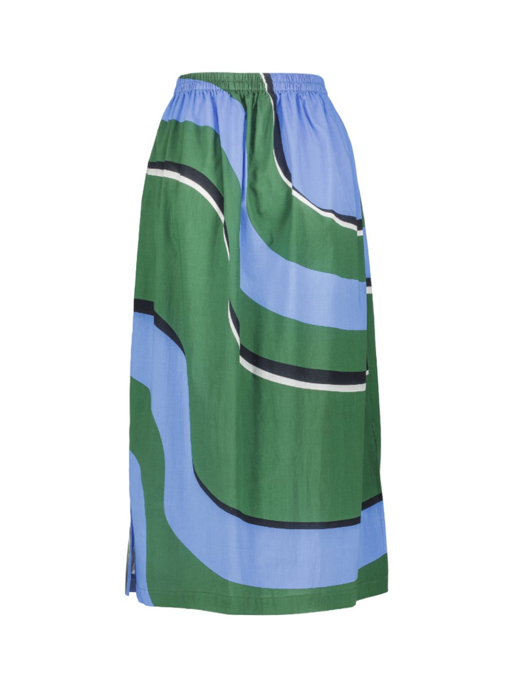 Groen blauwe rok met print Juliette Madone Ma Poesie