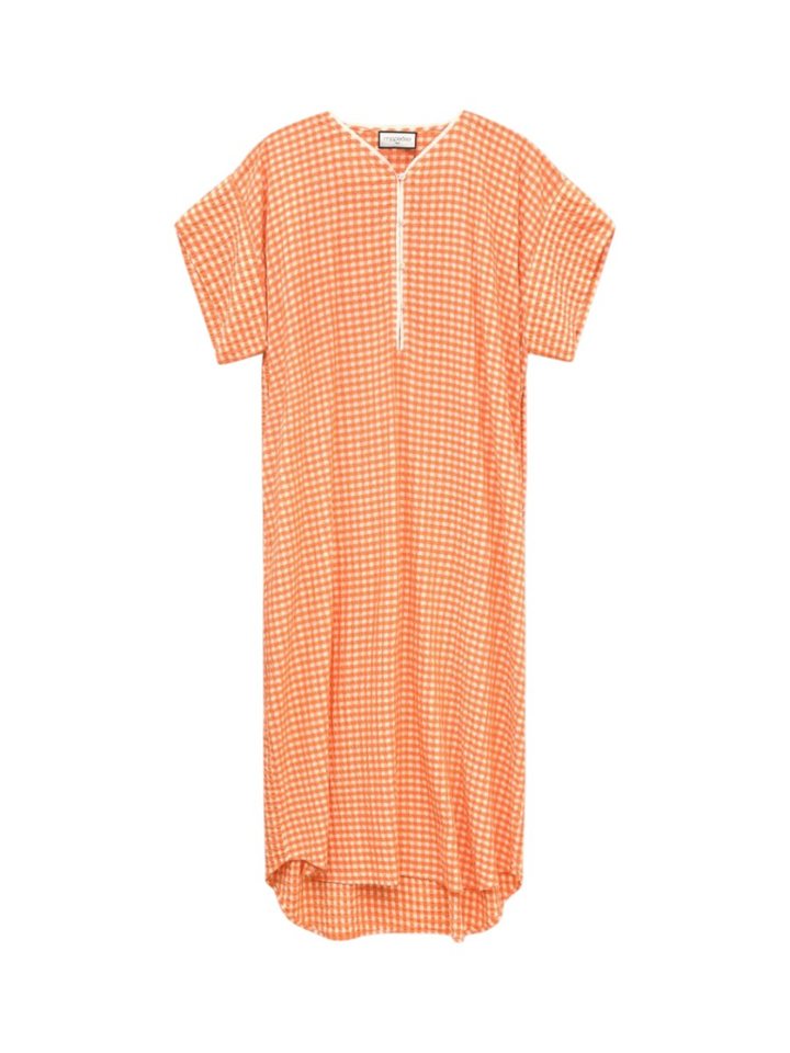 Oranje vichy jurk Noto Freesia Ma Poesie 