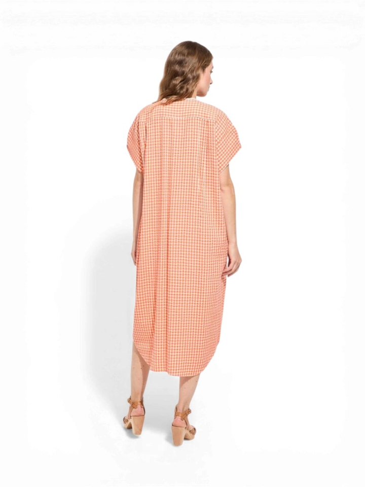 Oranje vichy jurk Noto Freesia Ma Poesie 